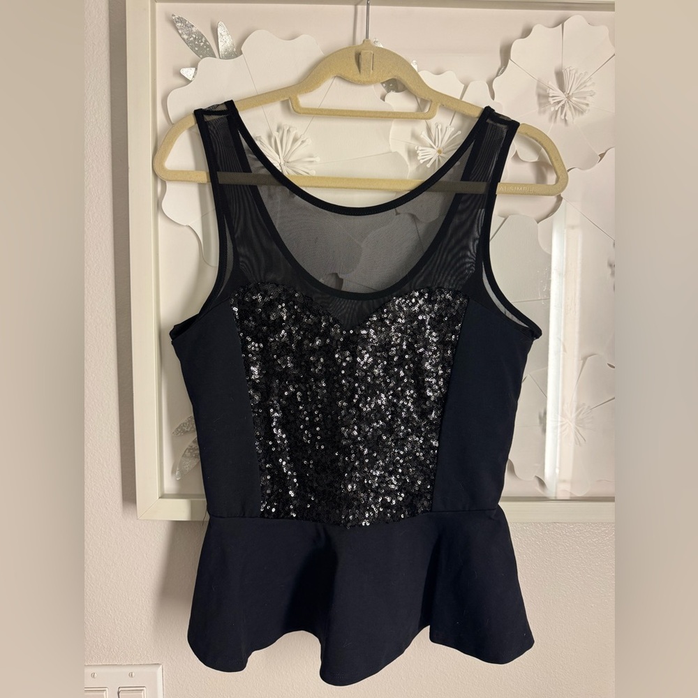 Bebe peplum sequin top. Brand new with tags.